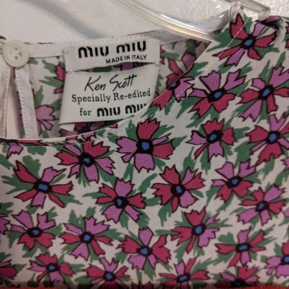 Miu Miu silk Rare Ken Scott floral top - Picture 1 of 5